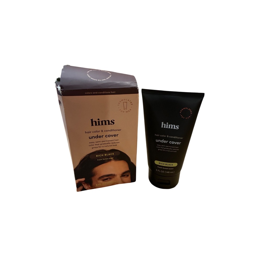 Hims Under Cover Color Conditioner‎ Rich Black Semi-Permanent Gray Coverage 5 oz